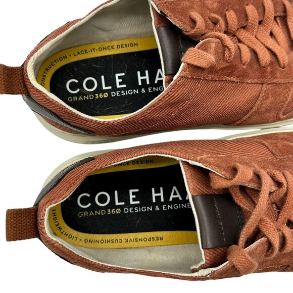 Cole Haan Grand Rally Canvas Court Sneakers C36134 Mens Sz 10.5 Wide 10.5W Red - Picture 10 of 11